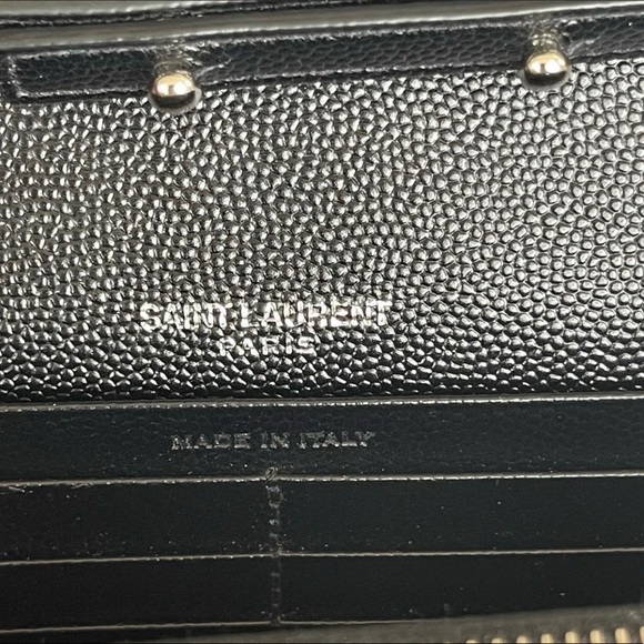 SAINT LAURENT MONOGRAM ENVELOPE WOC BLK GRAIN
DE POUDRE LEATHER - Picture 9 of 10